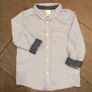 NWT H&M Striped Button Down Collared Shirt